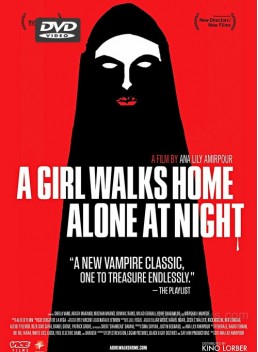 A girl walks home alone at night